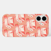 Kawaii Strawberry Milk Carton - Cute Aesthetic Art Case-Mate iPhoneケース (裏面 (横))