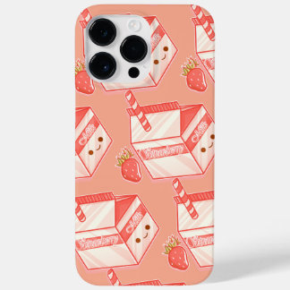 Kawaii Strawberry Milk Carton - Cute Aesthetic Art Case-Mate iPhone 14 Pro Maxケース