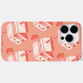 Kawaii Strawberry Milk Carton - Cute Aesthetic Art Case-Mate iPhoneケース (裏面 (横))
