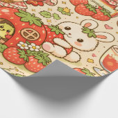 Kawaii Strawberry Picnic Wrapping Paper ラッピングペーパー (角)
