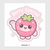 Kawaii Strawberry Sticker – Decor for Laptop シール (シート)