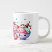 Kawaii Strawberry Sweets and Ice Cream Friends ジャンボコーヒーマグカップ (右)
