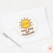Kawaii Sunshine Sticker ラウンドシール (封筒)