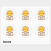 Kawaii Sunshine Sticker ラウンドシール (シート)