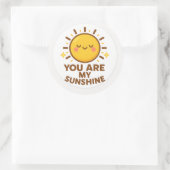 Kawaii Sunshine Sticker ラウンドシール (バッグ)