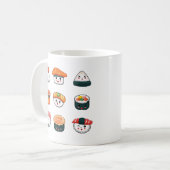 Kawaii sushi  コーヒーマグカップ (正面左)