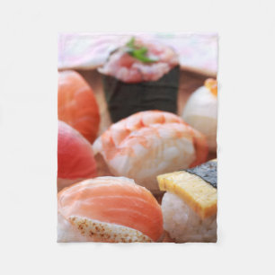 Kawaii Sushi Delight – Fleece Blanket フリースブランケット