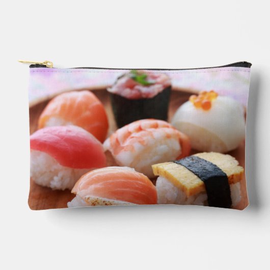 Kawaii Sushi Pouch – Sweet Nigiri Delight アクセサリーポーチ (正面)