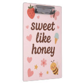 Kawaii Sweet Girl Pink Bee Aesthetic – Cute Design クリップボード (右)