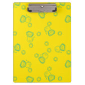 Kawaii Teal Lions & Sunshine – Cute Pattern クリップボード (正面)