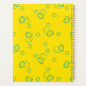 Kawaii Teal Lions & Sunshine – Cute Pattern プランナー手帳 (裏面)