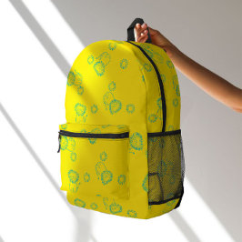 Kawaii Teal Lions & Sunshine – Cute Pattern プリントバックパック