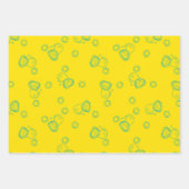 Kawaii Teal Lions & Sunshine – Cute Pattern ラッピングペーパーシート (正面)