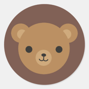 Kawaii Teddy Bear ラウンドシール