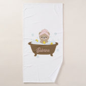 Kawaii Teddy Bear Towel バスタオル (バスタオル)