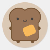 Kawaii Toast ラウンドシール (正面)