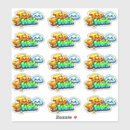 Kawaii Top Work Trophy Academic Success Reward  シール
