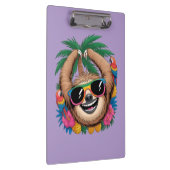 Kawaii Tropical Sloth – Cute Summer Vibes Rainbow  クリップボード (右)