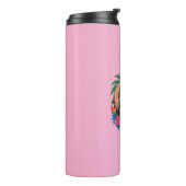 Kawaii Tropical Sloth – Cute Summer Vibes Rainbow  タンブラー (回転左)