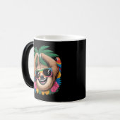 Kawaii Tropical Sloth – Cute Summer Vibes Rainbow  モーフィングマグカップ (正面左)