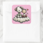 Kawaii Valentine Character 3 Inch Sticker – Cute L スクエアシール (バッグ)