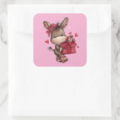 Kawaii Valentine Character 3 Inch Sticker – Cute L スクエアシール (バッグ)