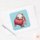 Kawaii Valentine Character 3 Inch Sticker – Cute L スクエアシール (封筒)