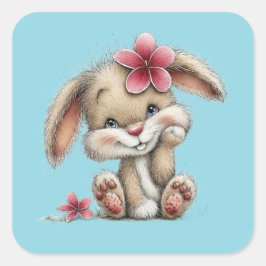 Kawaii Valentine Character 3 Inch Sticker – Cute L スクエアシール