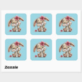 Kawaii Valentine Character 3 Inch Sticker – Cute L スクエアシール (シート)