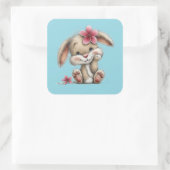 Kawaii Valentine Character 3 Inch Sticker – Cute L スクエアシール (バッグ)