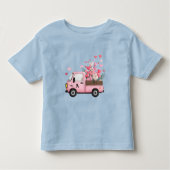 Kawaii Valentine Truck with Monogram トドラーTシャツ (正面)