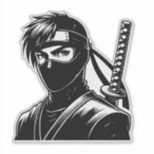 Kawaii Warrior Sticker – Cute Design シール (正面)
