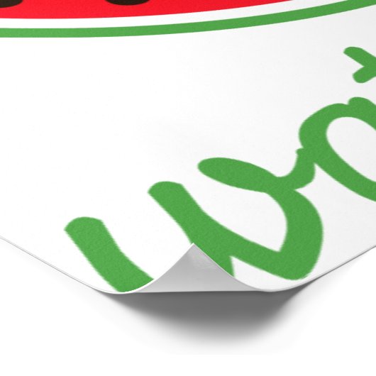 Kawaii Watermelon ポスター (角)