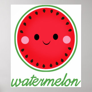 Kawaii Watermelon ポスター