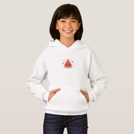 Kawaii Watermelon Hoodie – Cute and Cozy (正面フル)