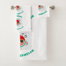 Kawaii WATERMELON LOVE JAPAN Cute Summer Fruit バスタオルセット