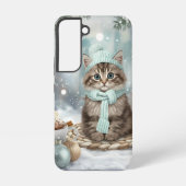 Kawaii Winter Cat Phone Case | Samsung Version Samsung Galaxyケース (裏面)