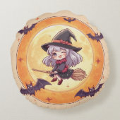 Kawaii Witch Round Pillow ラウンドクッション (裏面)