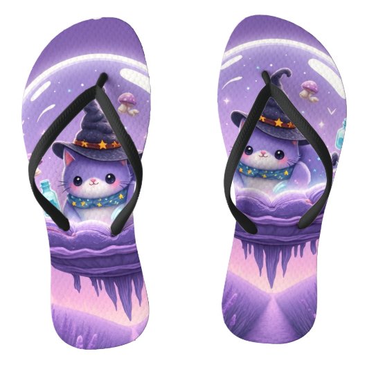Kawaii Witch Snow Globe Flip Flops ビーチサンダル (ソール)