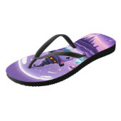 Kawaii Witch Snow Globe Flip Flops ビーチサンダル (アングル)