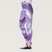 Kawaii Witch Snow Globe Leggings Purple レギンス (左)