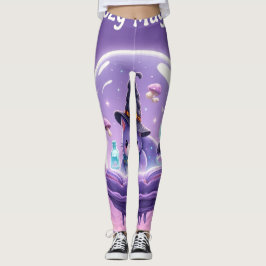 Kawaii Witch Snow Globe Leggings Purple レギンス