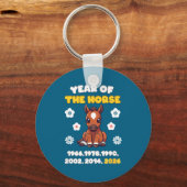 Kawaii Year Of Horse Chinese Zodiac 2026 Animal  キーホルダー (正面)