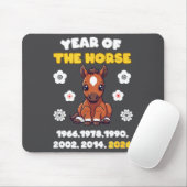 Kawaii Year Of Horse Chinese Zodiac 2026 Animal  マウスパッド (マウス)