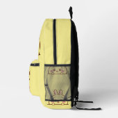 Kawaii Yellow Bunny Backpack - Cute School プリントバックパック (右)