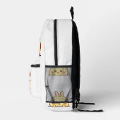 Kawaii Yellow Bunny Backpack - Cute School プリントバックパック (右)