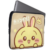 Kawaii Yellow Bunny Laptop Sleeve ラップトップスリーブ (正面右)