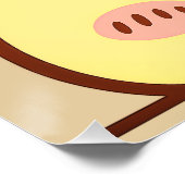 Kawaii Yellow Bunny Square Poster - Cute Aesthetic ポスター (コーナー)