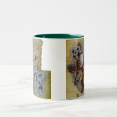 kawanabe kyosai, Tanuki and monster cat ツートーンマグカップ (中央)