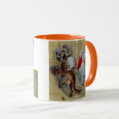 kawanabe kyosai, Tanuki and monster cat マグカップ (正面右)